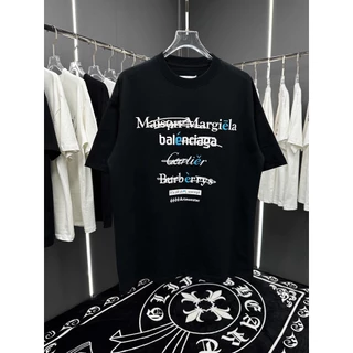 111291ac Estação Européia Moda Masculina E Feminina Casual Versátil Pescoço Redondo Top De Manga Curta