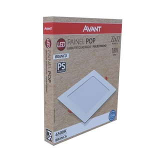 Plafon Painel Avant Led 21 cm Branco Quadrado Embutir 18w 6,5K 1080 Lúmens em Oferta na Shopee