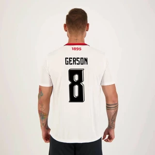 Camisa Flamengo Gerson 8 Wit Branca
