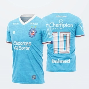 Camisa Bahia City Azul Claro Lançamento 2023 Personalize Seu Guarda Roupas!