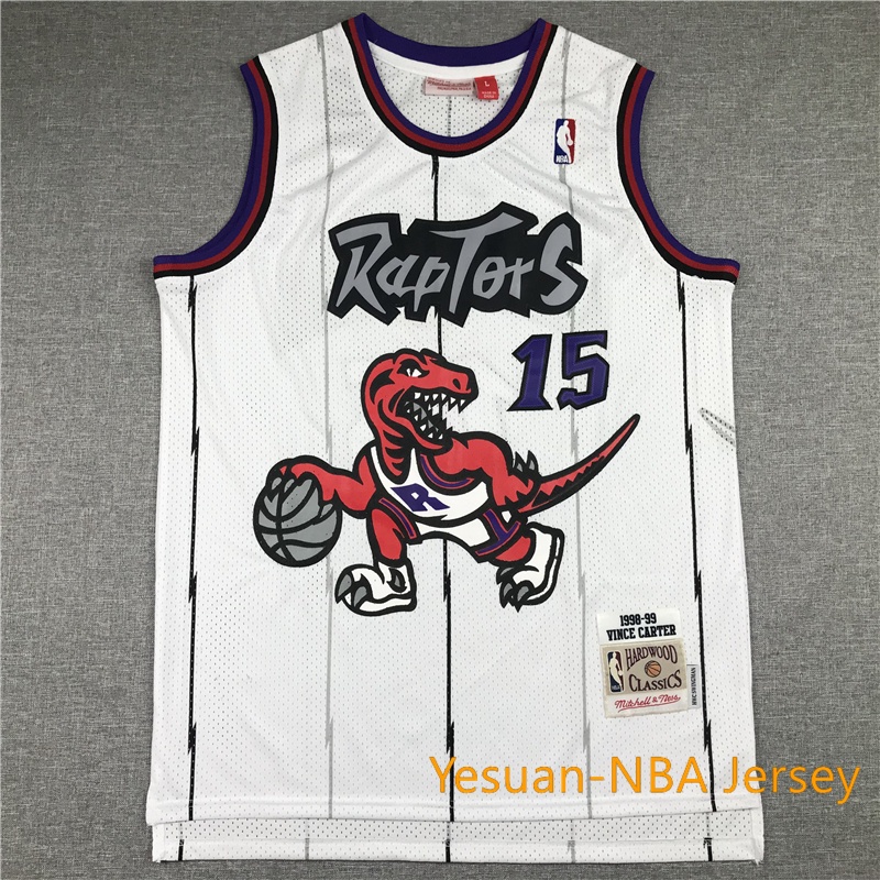 Costurada Toronto Raptors Vince Carter branco retro masculina NBA jersey regata de basquete