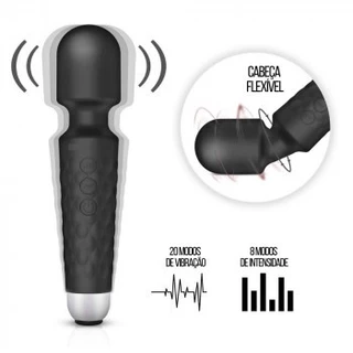 Qiu -Massageador Relaxante Stress 20,5x4,2 cm Tensão Varinha Elétrica Bivolt Cor Aleatória