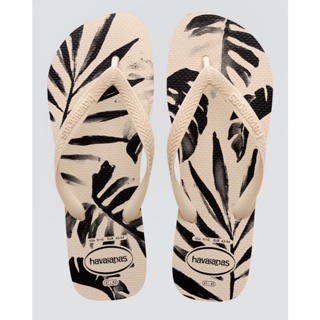 Chinelo Masculino Havaianas Aloha Estampa Folhagem Bege
