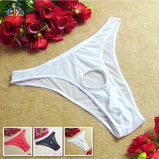 Cuecas Sexy De Cor Sólida Respirável Ver Através De Tangas