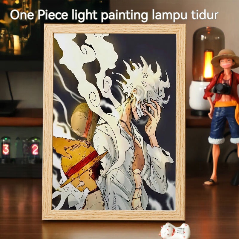 One Piece luz pintura Nightlight cabeceira quadro lâmpada atmosfera lâmpada decoração pode ser personalizado lampu