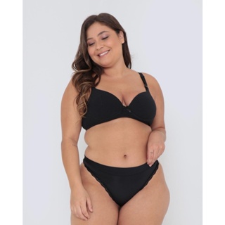 Sutiã Plus Size Amamentação com Bojo Preto