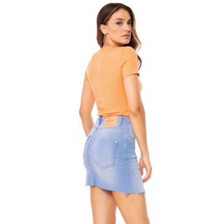 Blusa Básica Gola Redonda Flor De Lis