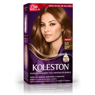 Kit Tintura Koleston Ivete Noites Iluminadas Entardecer Castanho Ouro 53