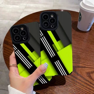 Estojo Para iphone 6/7/8plus 11PRO max 11 12/13/14 Promax X/15promax Telefone Quadrado Verde E Preto Com Tudo Incluído Capa Macia À Prova De Choque