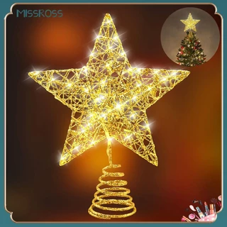 Estrela De Natal Operada Por Bateria Adequada Para Casa Ou Escritório Brilho Atraente Decoração De Natal Topo De árvore De Natal Estrela Brilhante Star Tree Topper Design Leve MISS