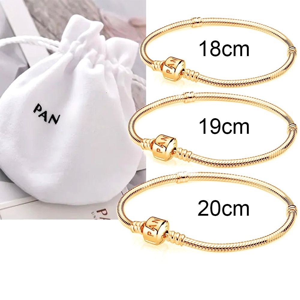 Pulseira Bracelete P banhado a ouro 18k Com Bolsa de veludo