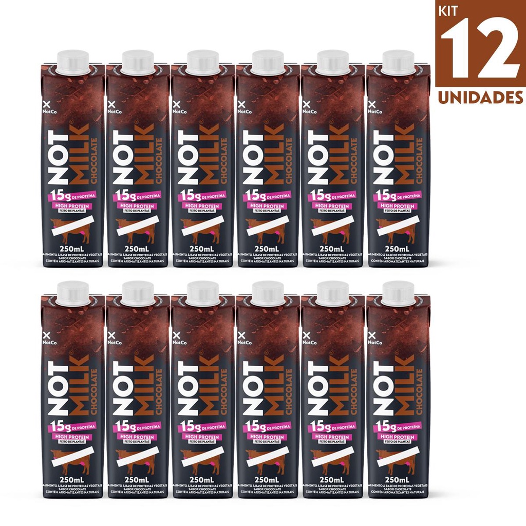 Kit 12x NotCo NotMilk High Protein 15g Chocolate 250ml