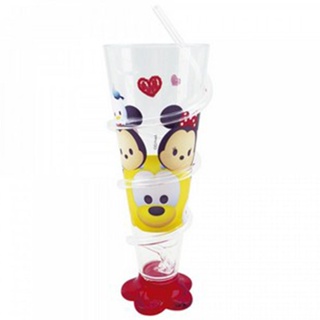 Copo Cone Vermelho Com Canudo Mickey & Minnie: Disney