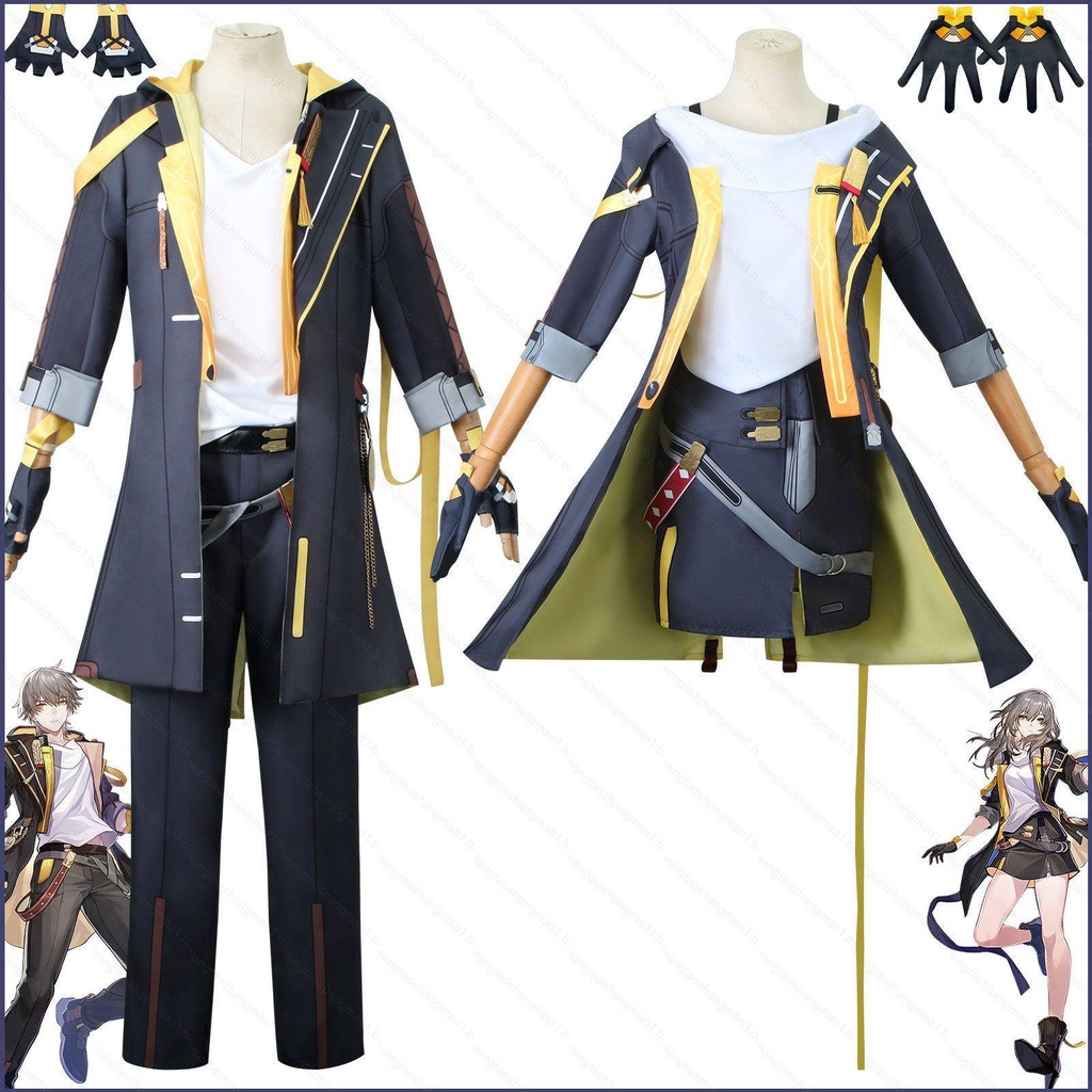 YT1 Honkai : Traje Star Rail Trailblazer Cosplay Homem Mulher Saia De Casaco Conjunto Anime Uniforme Festa De Halloween