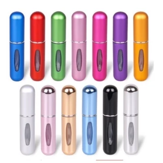 KIT 5 PC 5 Ml Frasco De Perfume Spray Bottle Mini Portátil Recarregáveis Atomizador Alumínio Recipiente Recarga Recipientes Cosméticos Viagem
