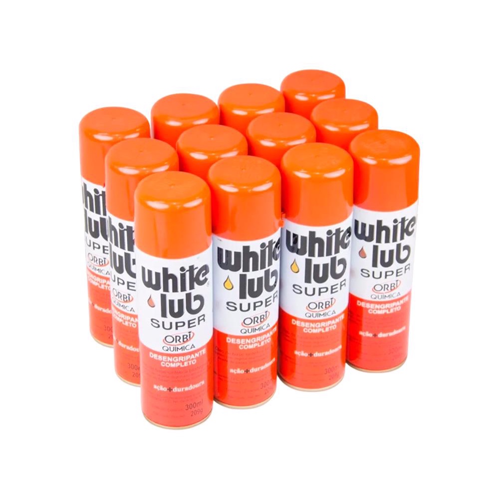 White Lub Desingripante Spray Lubrificante 300ml 12un