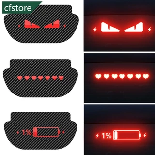 CFSTORE Carro Lâmpada De Freio De Alta Montagem Para Placa De Projeção PVC Decalque Macio Emblema De Luz Traseira Adesivos Tesla Modelo Y B7M4