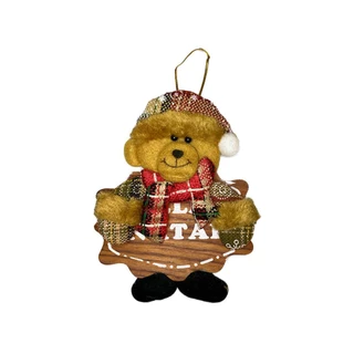 Enfeite Decorativos de Natal com Placa Ursinho 15cm - Casambiente NATAL108-ursinho em Oferta na Shopee