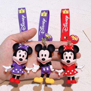 Chaveiro Mickey Mouse Cartoon Chaveiros Porta-Chaves Bonecas De Silicone Fofo De Casal
