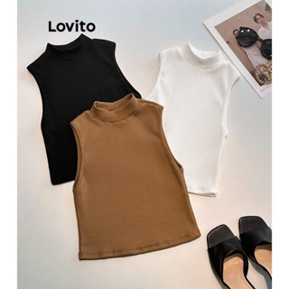 Lovito Casual Liso 3 Conjuntos De Regata Básica Para Mulheres LBL07218