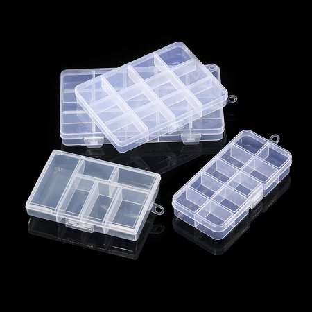 St.kunkka Caixa Plástica Transparente 28 12 Compartimento para Armazenamento de Jóias de Bricolage Forte em Casa