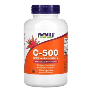 Vitamina C-500 Now Foods Ascorbato Cálcio 250 Cpas Importado