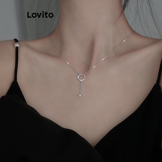 Lovito Colares Casuais Com Franjas Geométricas De Strass Para Mulheres LCS05027