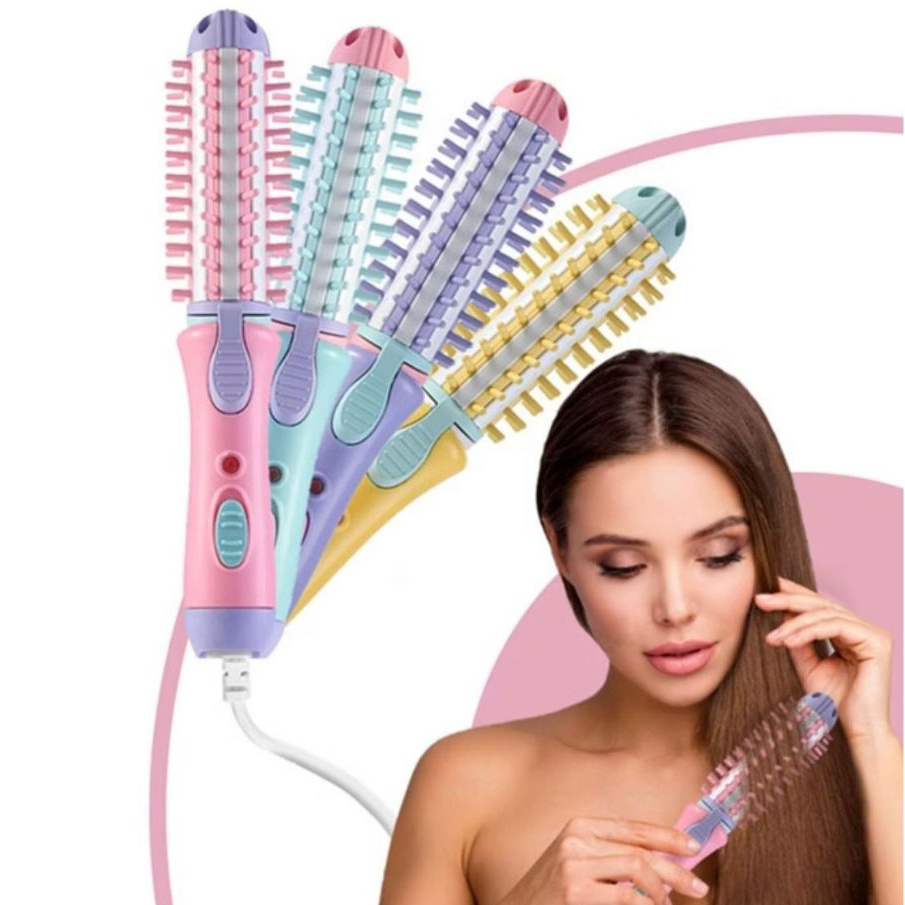 Mini Escova De Enrolar ou Alisar Cabelo 2 em 1 | Shopee Brasil