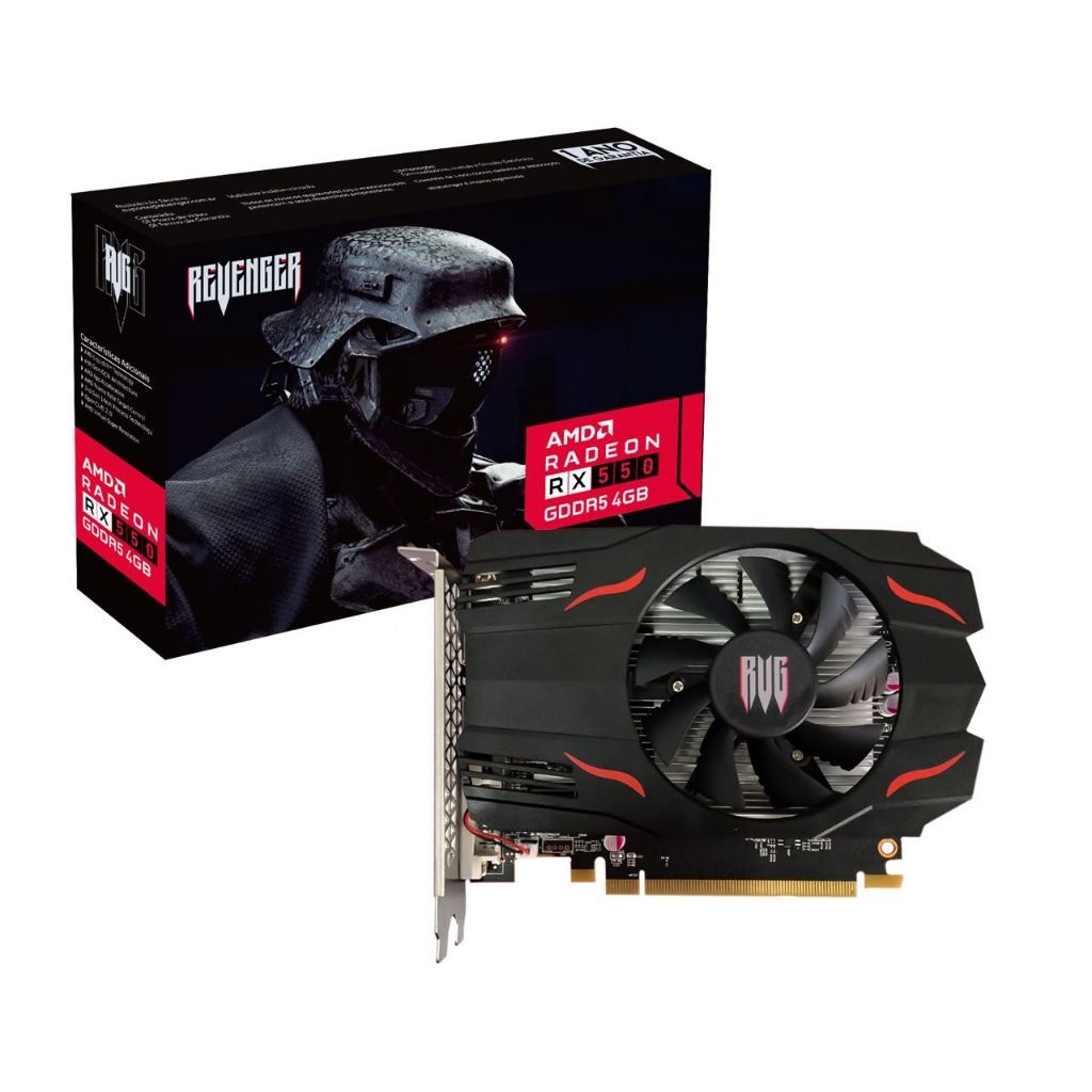 Placa De Vídeo Radeon Gamer Amd Rx550 Gddr5 4g Dvi Hdmi Dp