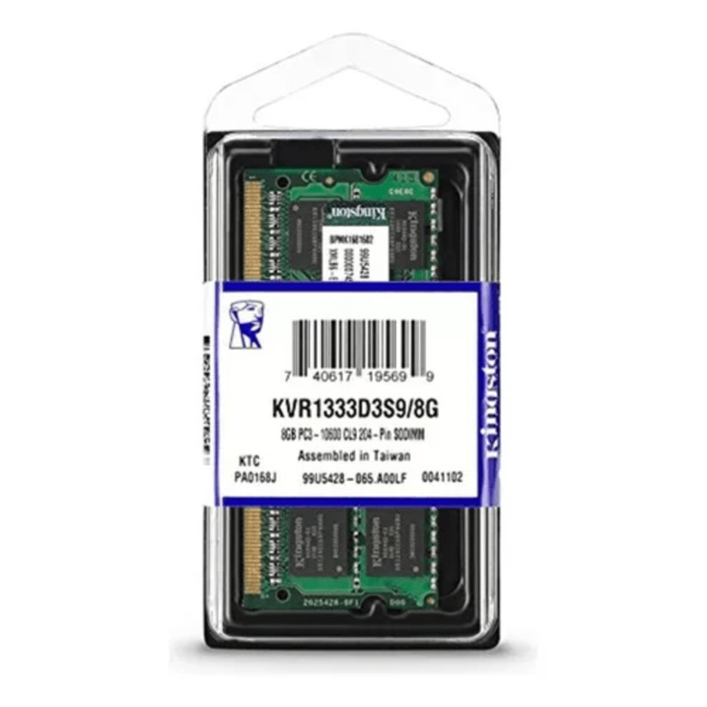Memória ValueRAM 1x8GB Kingston KVR1333D3N9/8G Cor Verde S8G | Shopee ...