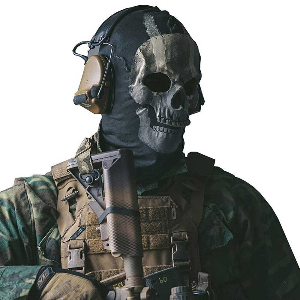 Máscara Fantasma Call of Duty Chapéu Balaclava Adulto + Facial De ...