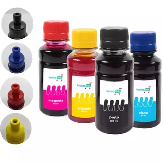 Kit 4 Tintas Compatível HP 581 340ml Inova Ink