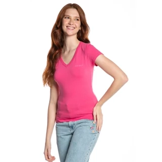 Camiseta Feminina Baby Look Polo Wear Rosa Escuro