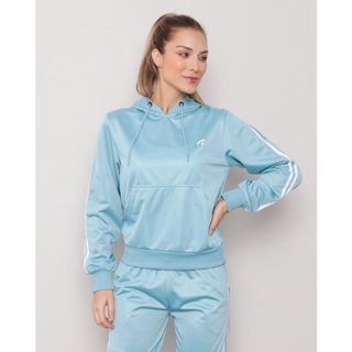 Blusão Feminino Fitness Fitter Helanca Azul