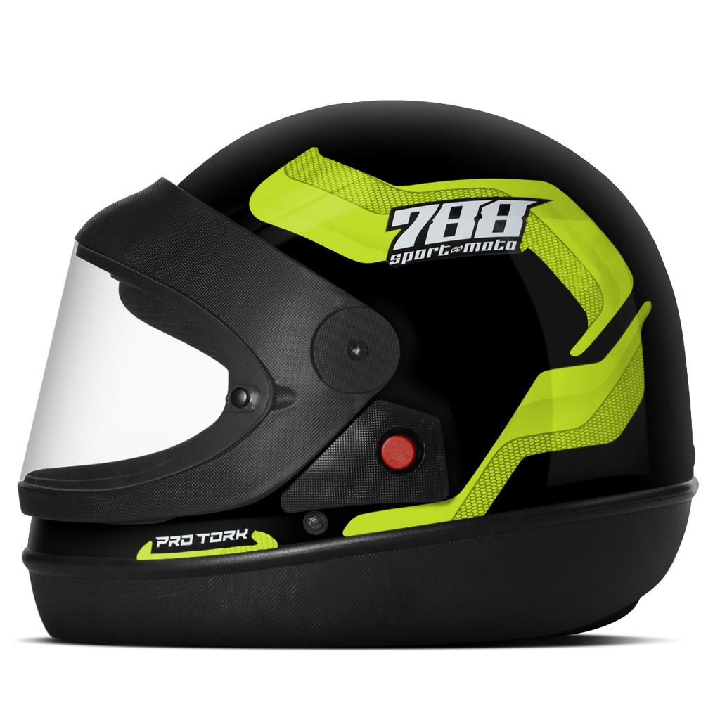 Capacete Sport Moto 788 Pro Tork Fechado Viseira automática Parece San ...