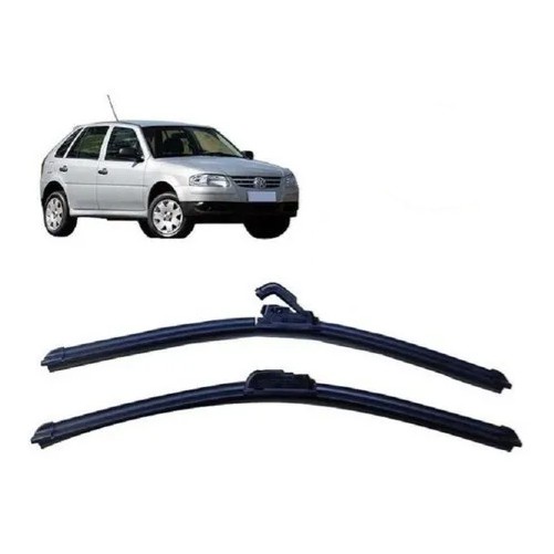 Par Palhetas Limpador Parabrisa Silicone Gol G5 2009 À 2012
