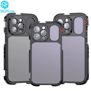 BGNing Mobile Phone Cage Rig Cold Shoe 1/4 " Mount for Protective Case Vlog Kit Estabilizador De Microfone Suporte Flash