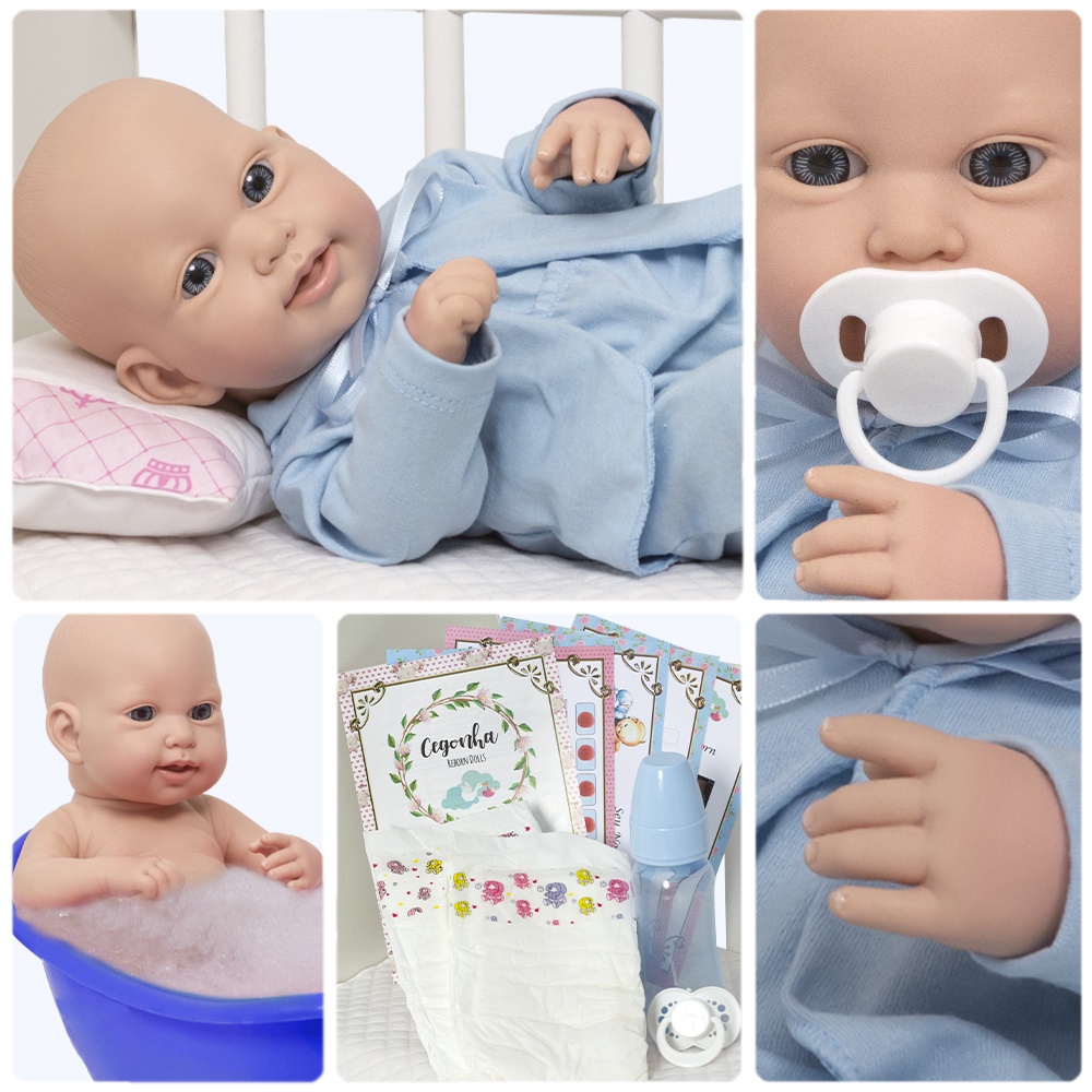 Bebê Reborn Menino Realista Frete Grátis 43cm Envio Rápido