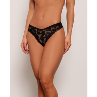 Calcinha Feminina Fio Renda String Preto