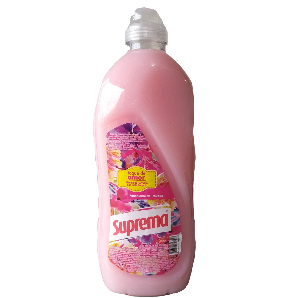Amaciante Toque de Amor - Rosa - 2 Litros SUPREMA | Shopee Brasil