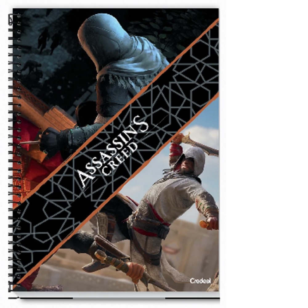 Caderno Espiral Universitário Assassins Cred 16 Matérias 256 Folhas CREDEAL