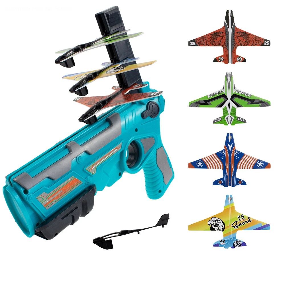 Lançador Infantil Pistola Lança Avião Brinquedo Aéreo Promoção