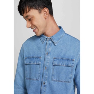 Camisa Jeans Masculina Overshirt Hering