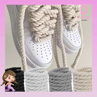 MOLYBR 2PCS Cordões De Corda Grossa , Redondos De Cor Sólida De Alta Qualidade , Algodão De Poliéster Da Moda 10cores 0,8cm120cm Largura Arrojados Sapatilhas Femininas Homens