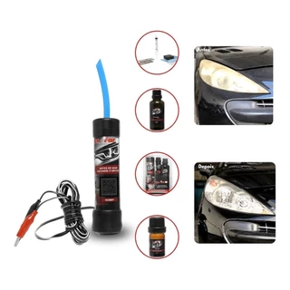 Revitalizador De Farol Verniz Uv vapor Polímero recupera restaura Farol Drfarol elimina amarelos trincados kit faça você mesmo