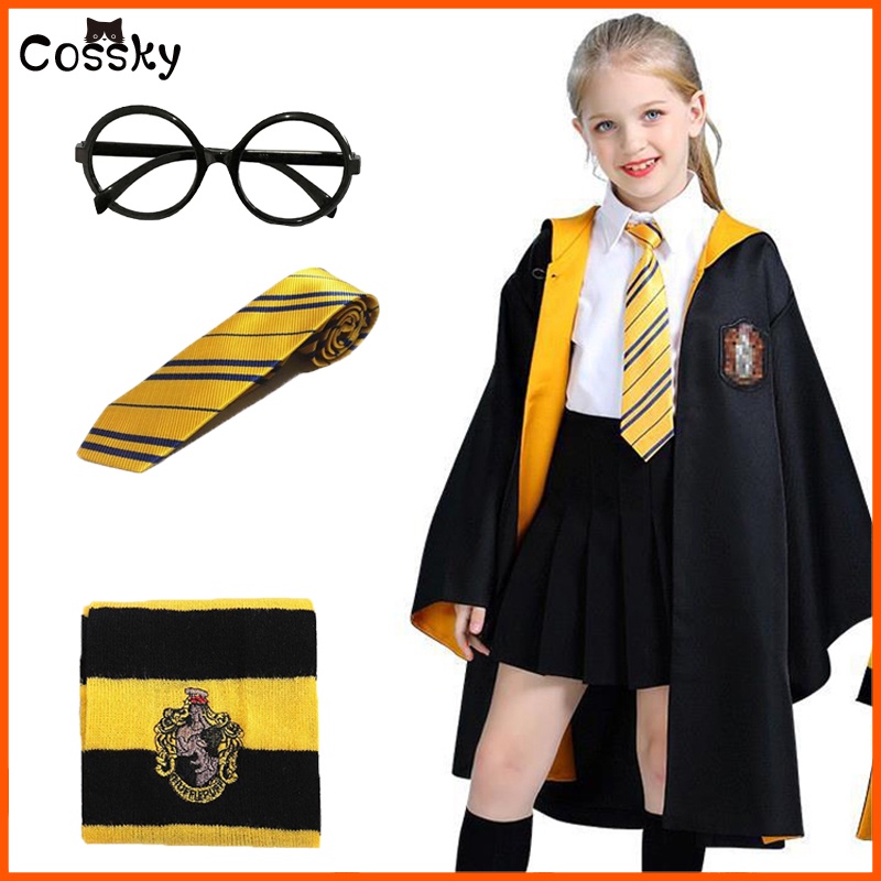 Crianças adulto feiticeiro robe cosplay magia escola uniforme