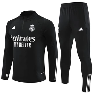 2023 Real Madrid Men's Training Suit Esportes Crianças Negras Adultos Camisa Uniforme de Futebol Jersey Camisa de Sweat das Crianças Jogging Sportswear 23-24 Venda Quente