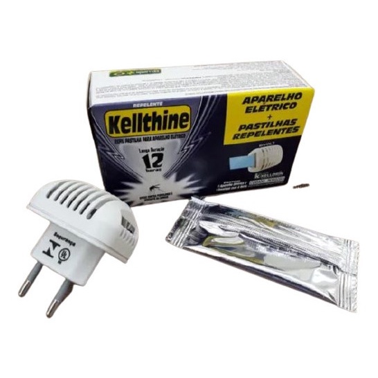 Kellthine Repelente Aparelho Elétrico Mata Mosquito Pernilongo Muriçoca Maruim Mosca Tomada Pastilha