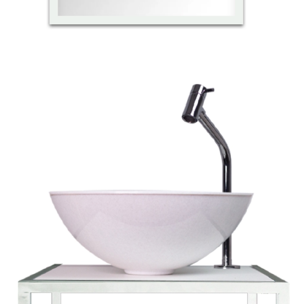 Cuba de Acrílico Redonda 30cm Pia Apoio Sobrepor