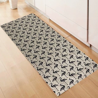 Tapete Passadeira Cozinha Sala Quarto Antiderrapante 1,35m x 0,45m Jacquard Decoração
